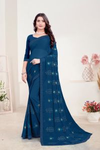 Ladies Embroidered Georgette Sarees