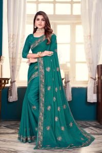 Ladies Fancy Olive Shibori Saree