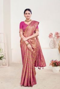 Women Viscose Silk Saree