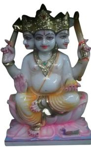 Multicolor Hindu Marble Karthik Statue