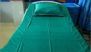 Hospital bed sheet with pillow cover