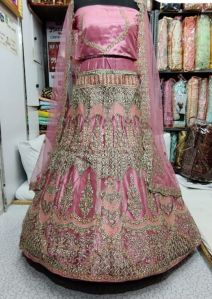 Semi Stitched Ladies Designer Silk Lehenga Choli