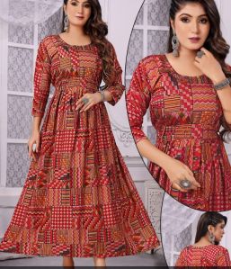 Siroski Work Anarkali Kurti