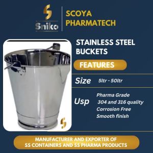 Stainless Steel Pharma Buckets