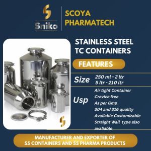 Stainless Steel Pharma Containers