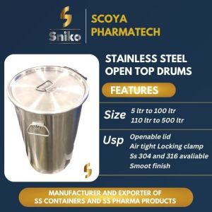 Stainless Steel Powder Storage Drum