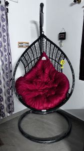 Cast Iron Swing Chair with stand and cotton cushion