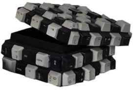 Computer Keyboard Keys Square Gift Box