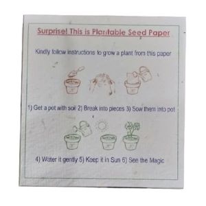 Recycled Handmade Plantable Seed Paper Cards