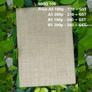 SOT Big Natural Jute Cover Brown Recycled Paper Diary