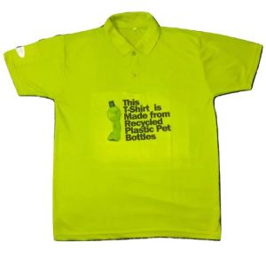 Waste PET Bottles Recycled Light Green T-Shirts