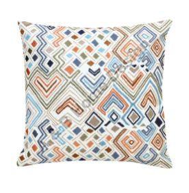 Manual  Embroidered Multicolor Cushion Cover