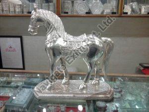 Silver Coated Horse Statue