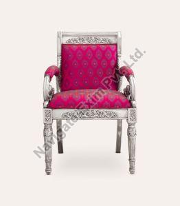 Silver Coated Maharaja Chair