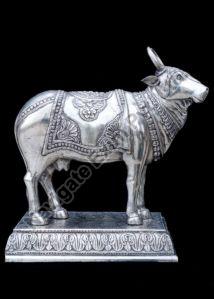 Silver Coated Nandi Statue
