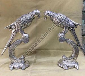 Silver Coated Parrot Set