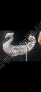 Silver Coated Swan Statue