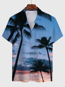 Mens Hawaiian goa beaches shirt
