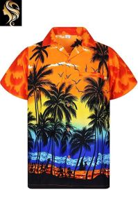 Mens Hawaiian goa print shirt