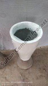 White Round Flower Pots