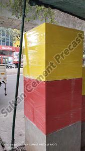 Yellow Red Square Flower Pots