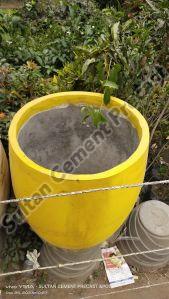 Yellow  Round Flower Pots