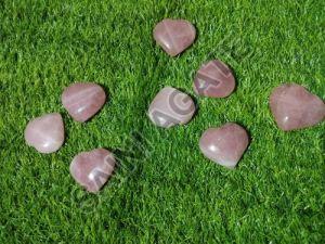 Rose Quartz Puffy Heart