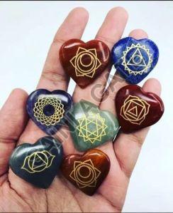 Heart Shape Seven Chakra Healing Stone