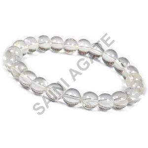 White Clear Quartz Crystal Stone Bracelet