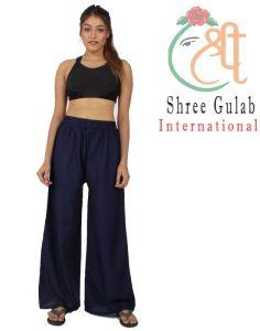 Ladies Dark Blue Plain Palazzo