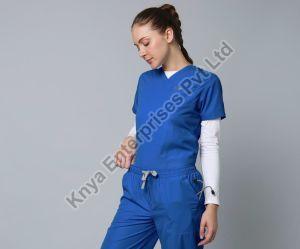 Knya Classic Womens Galaxy Blue 5-Pocket New Gen Scrubsuit