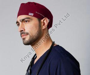 Knya Unisex Maroon Premium Scrub Cap