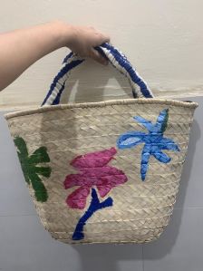 Hand Painted Raffia Bags