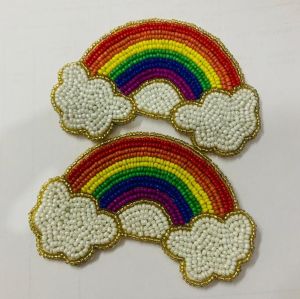 Rainbow Beaded Coasters
