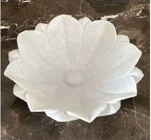 9x9x2 Inch Marble Fruit Bowl