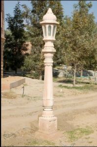 Pink Sandstone Lamp Post