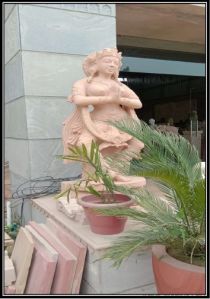 Pink Sandstone Outdoor Sculpture