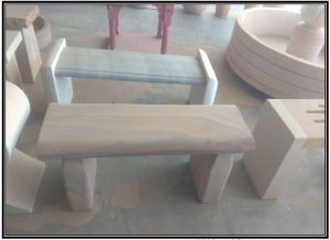Rainbow Sandstone Garden Bench
