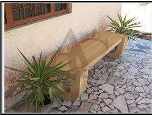 Teakwood Sandstone Garden Bench
