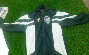 Green & White School Track Jacket