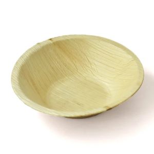 5 Inch Round Areca Palm Leaf Bowl