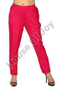 Ladies Plain Straight Fit Pant