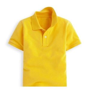 Cotton Plain Kids Polo T-Shirt