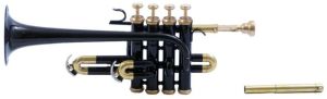 Four Valve Black Piccolo Trumpet