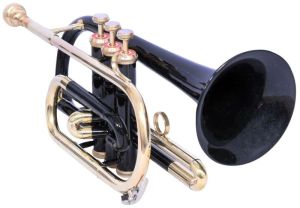 Three Valve Black Trumpet Cornet