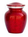 Beautiful Cremation Medium Red Black Dot  Urns for Human Ashes Adult Funeral Burial Urn