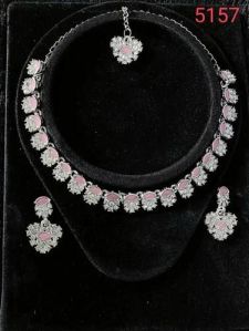 Fancy American Diamond Necklace Set