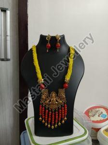 Multicolor Glass Beads Necklace Set