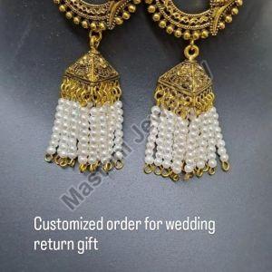 Golden Oxidised Earrings