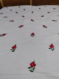Hand Embroidered Bed Sheets Fabric